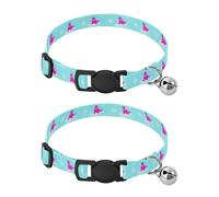 JUMBEAR Cartoon Sea Lion Dog Collar With Bell 2-Pack,Soft Adjustable Puppy Collar Pet Collars for Small Medium Dogs and Cats