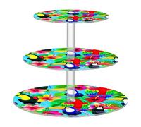 JUMBEAR Colorful Big Billed Bird Cupcake Stand,3-Tier Acrylic Cupcake Display Stand Dessert Tower Pastry Stand Premium Cupcake Holder for Baby Shower Wedding Birthday Party