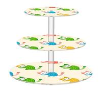JUMBEAR Colorful Cartoon Cat Cupcake Stand,3-Tier Acrylic Cupcake Display Stand Dessert Tower Pastry Stand Premium Cupcake Holder for Baby Shower Wedding Birthday Party
