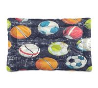 JUMBEAR Colorful Football Pet Bed,Non Slip Bottom Dog Crate Mattress Cat Dog Mat,Soft Comfortable Pet Cat Beds for Cats and Dogs Sleeping 36x24in