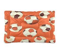 JUMBEAR Colorful Football Pet Bed,Non Slip Bottom Dog Crate Mattress Cat Dog Mat,Soft Comfortable Pet Cat Beds for Cats and Dogs Sleeping 24x18in