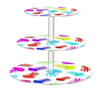JUMBEAR Colorful Jellyfish Cupcake Stand,3-Tier Acrylic Cupcake Display Stand Dessert Tower Pastry Stand Premium Cupcake Holder for Baby Shower Wedding Birthday Party