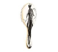 JUMBEAR Cowboy Riding Horse Hair Brush,Massaging Scalp Wooden Bamboo Paddle Hairbrush for All Hairstyles,Reducing Tangle & Hair Breakage, Promoting Hair Growth