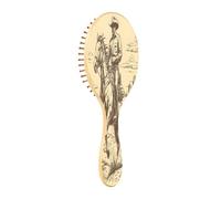 JUMBEAR Cowboy Riding Horse Hair Brush,Massaging Scalp Wooden Bamboo Paddle Hairbrush for All Hairstyles,Reducing Tangle & Hair Breakage, Promoting Hair Growth