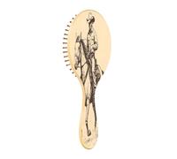 JUMBEAR Cowboy Riding Horse Hair Brush,Massaging Scalp Wooden Bamboo Paddle Hairbrush for All Hairstyles,Reducing Tangle & Hair Breakage, Promoting Hair Growth