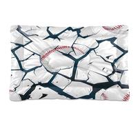 JUMBEAR Crack Baseball Pet Bed,Non Slip Bottom Dog Crate Mattress Cat Dog Mat,Soft Comfortable Pet Cat Beds for Cats and Dogs Sleeping 36x24in