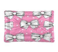 JUMBEAR Cute Bow Tie Pet Bed,Non Slip Bottom Dog Crate Mattress Cat Dog Mat,Soft Comfortable Pet Cat Beds for Cats and Dogs Sleeping 24x18in