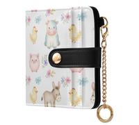 JUMBEAR Cute Cartoon Animals Purses for Women,RFID Blocking PU Leather Wallet for Women,Zipper Coin Purse with Multiple Card Slots and Roomy Compartment
