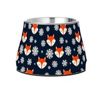 JUMBEAR Cute Fox Dog Bowls,Stainless Steel Cat Bowls,Pet Supplies Great for Dog & Cat Water And Food-Detachable