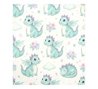 JUMBEAR Cute Green Little Dragon Dishwasher Magnet Cover 23x26in,Reuseable Refrigerator Magnet Cover Decal Fridge Microwave Stickers Kitchen Decor