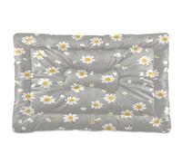 JUMBEAR Cute Little Daisy Pet Bed,Non Slip Bottom Dog Crate Mattress Cat Dog Mat,Soft Comfortable Pet Cat Beds for Cats and Dogs Sleeping 36x24in