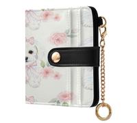 JUMBEAR Cute Little Dog Purses for Women,RFID Blocking PU Leather Wallet for Women,Zipper Coin Purse with Multiple Card Slots and Roomy Compartment