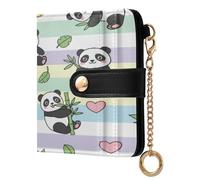 JUMBEAR Cute Panda Purses for Women,RFID Blocking PU Leather Wallet for Women,Zipper Coin Purse with Multiple Card Slots and Roomy Compartment