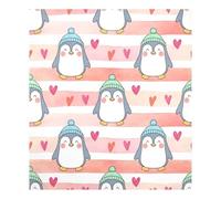 JUMBEAR Cute Penguins and Hearts Dishwasher Magnet Cover 23x26in,Reuseable Refrigerator Magnet Cover Decal Fridge Microwave Stickers Kitchen Decor
