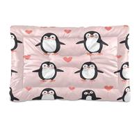 JUMBEAR Cute Penguins Pet Bed,Non Slip Bottom Dog Crate Mattress Cat Dog Mat,Soft Comfortable Pet Cat Beds for Cats and Dogs Sleeping 36x24in
