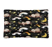 JUMBEAR Cute Sloth Sleeping Pet Bed Mats,Non Slip Bottom Dog Crate Mattress Cat Dog Mat,Soft Comfortable Pet Cat Beds for Cats and Dogs Sleeping 24x18in