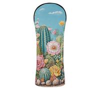 JUMBEAR Desert Cactus Flower Golf Club Head Cover for Driver/Fairway Woods/Hybrid,1Pack PU Leather Golf Headcover with Number Tag