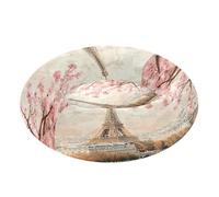 JUMBEAR Eiffel Tower Cherry Calming Dog Cat Donut Bed -Plush Puppy Kitten Cuddler Round Bed, Warm and Soft Pet Beds with Non-Slip Bottom and Washable-XS