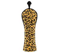 JUMBEAR Fashion Leopard Print Golf Club Head Cover for Driver/Fairway Woods/Hybrid,1Pack PU Leather Golf Headcover with Number Tag