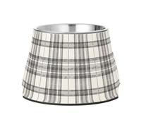 JUMBEAR Fashionable Buffalo Plaid Stainless Steel Dog Bowls,Food and Water Non Slip Anti Pet Puppy Dishes for Small, Medium and Large Dogs Cats