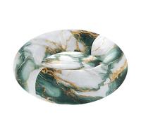 JUMBEAR Green Gold Marble Texture Calming Dog Cat Donut Bed -Plush Puppy Kitten Cuddler Round Bed, Warm and Soft Pet Beds with Non-Slip Bottom and Washable-S