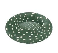JUMBEAR Green Wave Point Calming Dog Cat Donut Bed -Plush Puppy Kitten Cuddler Round Bed, Warm and Soft Pet Beds with Non-Slip Bottom and Washable-XS