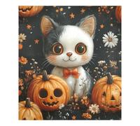 JUMBEAR Halloween Cute Cats and Pumpkins Dishwasher Magnet Cover Waterproof Magnectic Sticker Refrigerator Magnet Decor Home Cabinet Decals Appliances Stickers for Home Kitchen 23"x26"