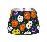 JUMBEAR Halloween Funny Pumpkin Dog Bowls,Stainless Steel Cat Bowls,Pet Supplies Great for Dog & Cat Water And Food-Detachable
