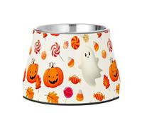 JUMBEAR Halloween Ghosts Dog Bowls,Stainless Steel Cat Bowls,Pet Supplies Great for Dog & Cat Water And Food-Detachable
