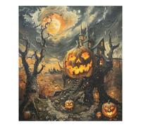 JUMBEAR Halloween Pumpkin Castle Dishwasher Magnet Cover Waterproof Magnectic Sticker Refrigerator Magnet Decor Home Cabinet Decals Appliances Stickers for Home Kitchen 23"x26"