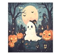 JUMBEAR Halloween Pumpkin Cute Ghost Dishwasher Magnet Cover Waterproof Magnectic Sticker Refrigerator Magnet Decor Home Cabinet Decals Appliances Stickers for Home Kitchen 23"x26"