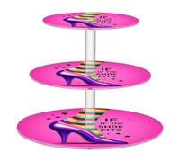 JUMBEAR Halloween Witch's Feet Cupcake Stand,3-Tier Acrylic Cupcake Display Stand Dessert Tower Pastry Stand Premium Cupcake Holder for Baby Shower Wedding Birthday Party