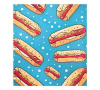 JUMBEAR Hamburg Hot Dog Dishwasher Magnet Cover Waterproof Magnectic Sticker Refrigerator Magnet Decor Home Cabinet Decals Appliances Stickers for Home Kitchen 23"x26"
