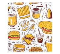 JUMBEAR Hamburg Hot Dog Dishwasher Magnet Cover Waterproof Magnectic Sticker Refrigerator Magnet Decor Home Cabinet Decals Appliances Stickers for Home Kitchen 23"x26"