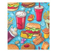 JUMBEAR Hamburg Hot Dog Dishwasher Magnet Cover Waterproof Magnectic Sticker Refrigerator Magnet Decor Home Cabinet Decals Appliances Stickers for Home Kitchen 23"x26"