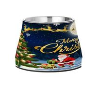 JUMBEAR Happy Christmas Anti slip Dog Bowls,Stainless Steel Cat Bowls,Cute Pet Bowls for Medium/Small Size Dogs