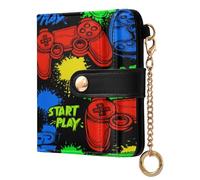 JUMBEAR Joypad Game Controller Purses for Women,RFID Blocking PU Leather Wallet for Women,Zipper Coin Purse with Multiple Card Slots and Roomy Compartment