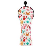 JUMBEAR Lobster and Crab Golf Club Head Cover for Driver/Fairway Woods/Hybrid,1Pack PU Leather Golf Headcover with Number Tag