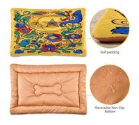 JUMBEAR Mexican Style Moon Pet Bed Mats,Non Slip Bottom Dog Crate Mattress Cat Dog Mat,Soft Comfortable Pet Cat Beds for Cats and Dogs Sleeping 24x18in