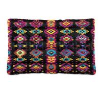 JUMBEAR Mexican Style Pattern Pet Bed,Non Slip Bottom Dog Crate Mattress Cat Dog Mat,Soft Comfortable Pet Cat Beds for Cats and Dogs Sleeping 36x24in