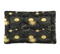 JUMBEAR Moon and Sun Pet Bed Mats,Non Slip Bottom Dog Crate Mattress Cat Dog Mat,Soft Comfortable Pet Cat Beds for Cats and Dogs Sleeping 24x18in