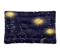 JUMBEAR Moon and Sun Pet Bed Mats,Non Slip Bottom Dog Crate Mattress Cat Dog Mat,Soft Comfortable Pet Cat Beds for Cats and Dogs Sleeping 36x24in