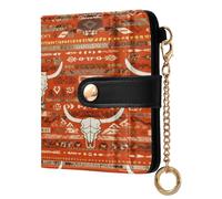 JUMBEAR Native American Tapestry Patterns Purses for Women,RFID Blocking PU Leather Wallet for Women,Zipper Coin Purse with Multiple Card Slots and Roomy Compartment