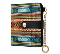 JUMBEAR Native American Tapestry Patterns Purses for Women,RFID Blocking PU Leather Wallet for Women,Zipper Coin Purse with Multiple Card Slots and Roomy Compartment