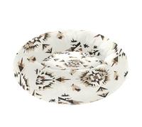JUMBEAR Native American Wall Carpet Pattern Calming Dog Cat Donut Bed -Plush Puppy Kitten Cuddler Round Bed, Warm and Soft Pet Beds with Non-Slip Bottom and Washable-M