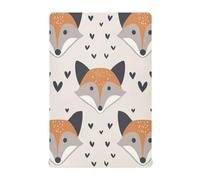 JUMBEAR Orange Fox Moses Basket Fitted Sheets,Newborn Pram Sheets Fitted,Cozy and Breathable Crib Baby Bassinet Sheets for Boy and Girl, Easy Care Soft Fitted Sheet-S