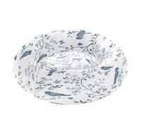 JUMBEAR Plain Colored Flowers and Birds Calming Dog Cat Donut Bed -Plush Puppy Kitten Cuddler Round Bed, Warm and Soft Pet Beds with Non-Slip Bottom and Washable-XS