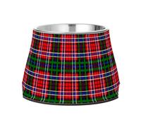 JUMBEAR Red and Black Buffalo Plaid Stainless Steel Dog Bowls,Food and Water Non Slip Anti Pet Puppy Dishes for Small, Medium and Large Dogs Cats