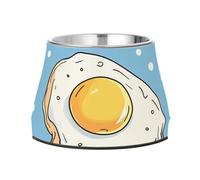 JUMBEAR Red Dragon Wearing A Santa Hat Anti slip Dog Bowls,Stainless Steel Cat Bowls,Cute Pet Bowls for Medium/Small Size Dogs