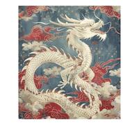 JUMBEAR Retro Chinese Style Dragon Dishwasher Magnet Cover Waterproof Magnectic Sticker Refrigerator Magnet Decor Home Cabinet Decals Appliances Stickers for Home Kitchen 23"x26"